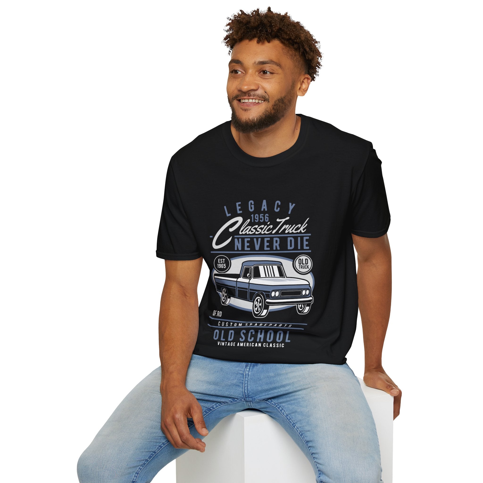 Old School Car T-Shirt - "Legacy Never Die" Vintage Auto Tee - 100% Cotton