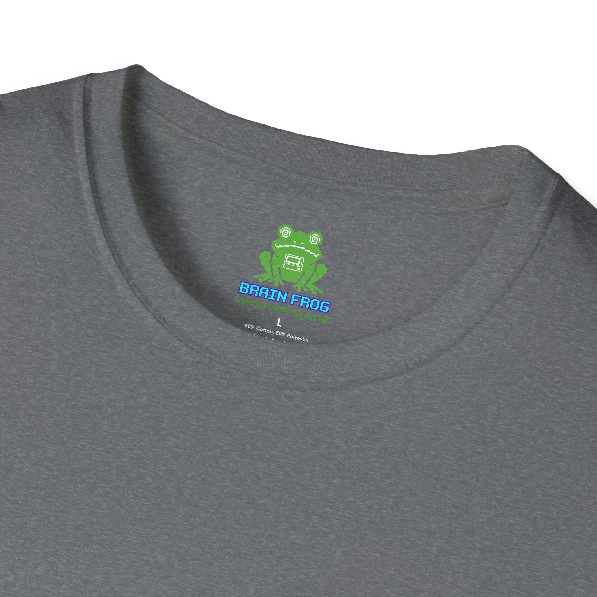 Woman's Plain Tee - Brain Frog Woman's Softstyle Plain T-Shirt - 100% Cotton / Cotton Blend - White / Black / Navy / Grey - 12 colours available