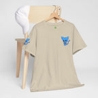 Blue Skeleton Cat Graphic Tee - Cute Creepy Kitty Shirt - 100% Cotton