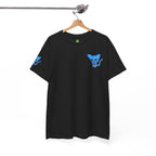 Blue Skeleton Cat Graphic Tee - Cute Creepy Kitty Shirt - 100% Cotton