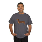 Dachshund Dog T‑Shirt — Cute Brown Sausage Dog Graphic Tee - 100% Cotton