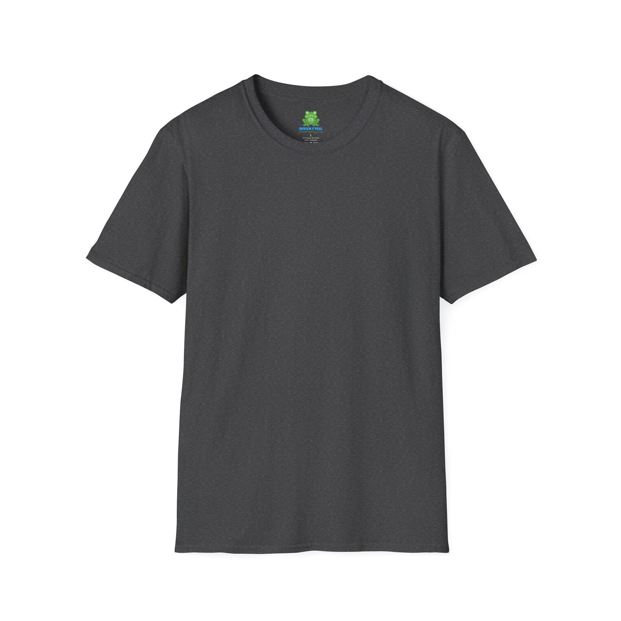 Woman's Plain Tee - Brain Frog Woman's Softstyle Plain T-Shirt - 100% Cotton / Cotton Blend - White / Black / Navy / Grey - 12 colours available
