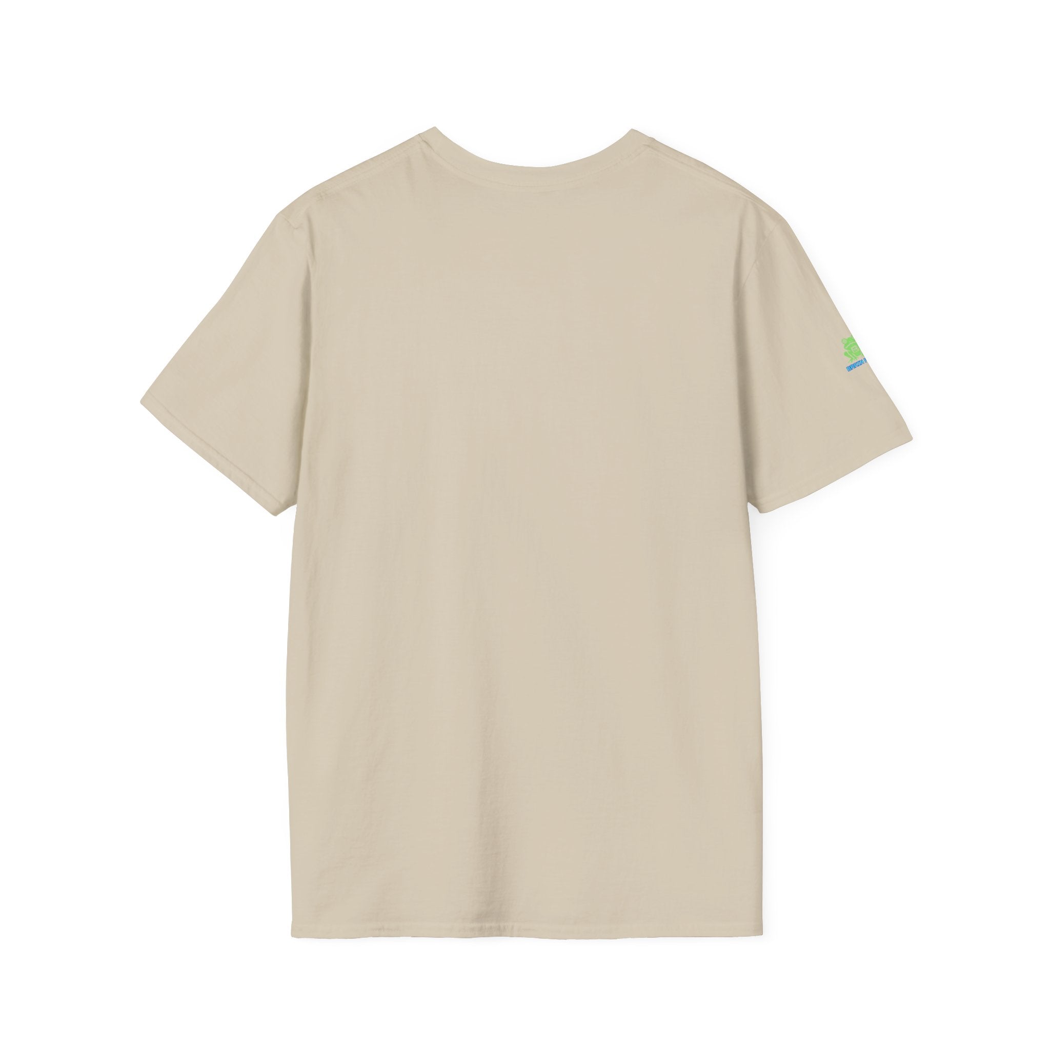 Brain Frog Design Signature T-Shirt - Small Green Brain Frog Logo Tee (Front Chest & Sleeve) - 100% Cotton / Cotton Blend