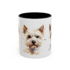 Westie Watercolor Accent Coffee Mug - Cute West Highland Terrier Dog Lover Gift (11/15oz)