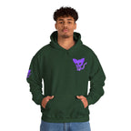 Purple Skeleton Cat Hoodie – Cute Spooky Graphic Sweatshirt - Unique Brand Design