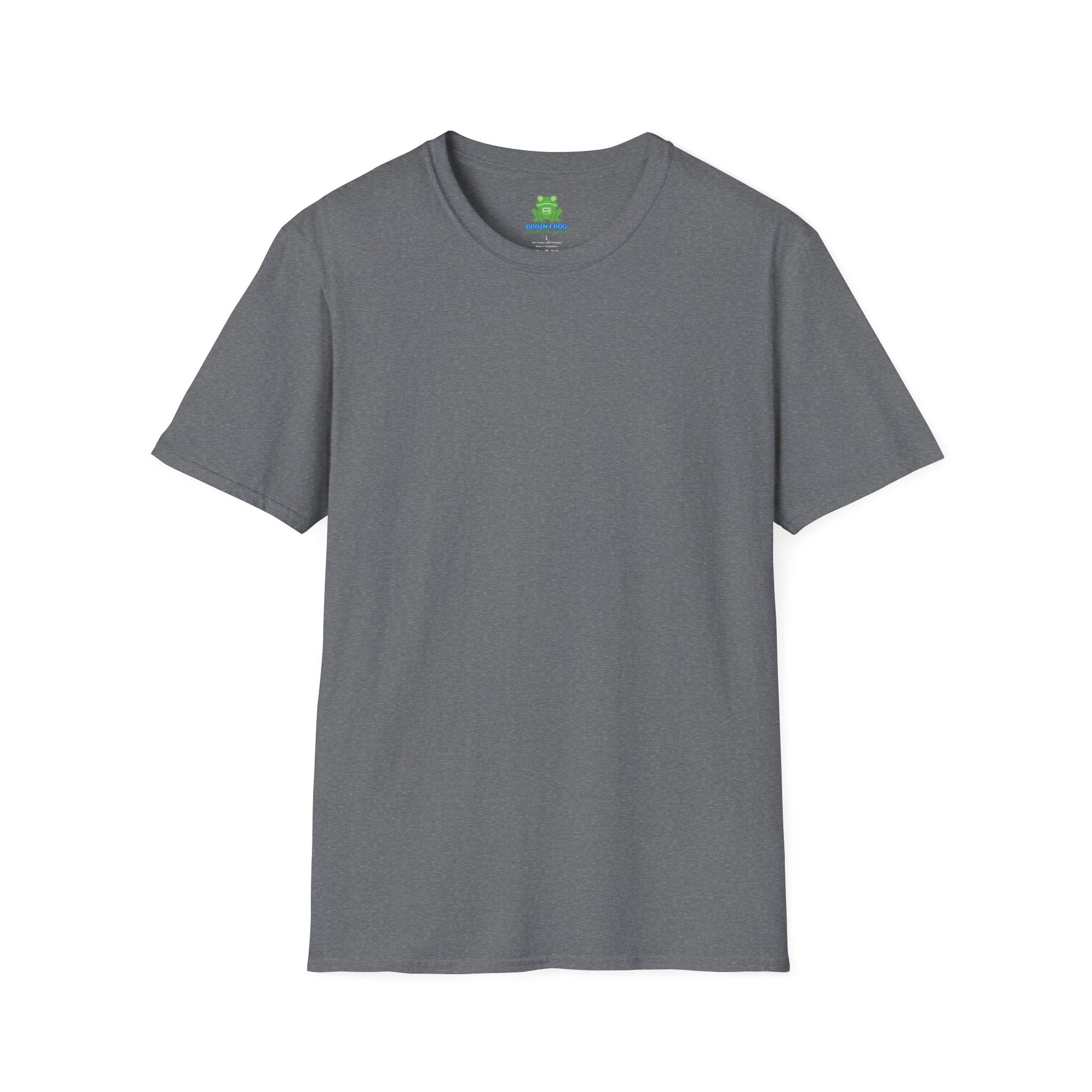 Men's Plain Tee - Brain Frog Men's Softstyle Plain T-Shirt - 100% Cotton / Cotton Blend - Colour Set One (16 Colours)