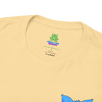 Blue Skeleton Cat Graphic Tee - Cute Creepy Kitty Shirt - 100% Cotton