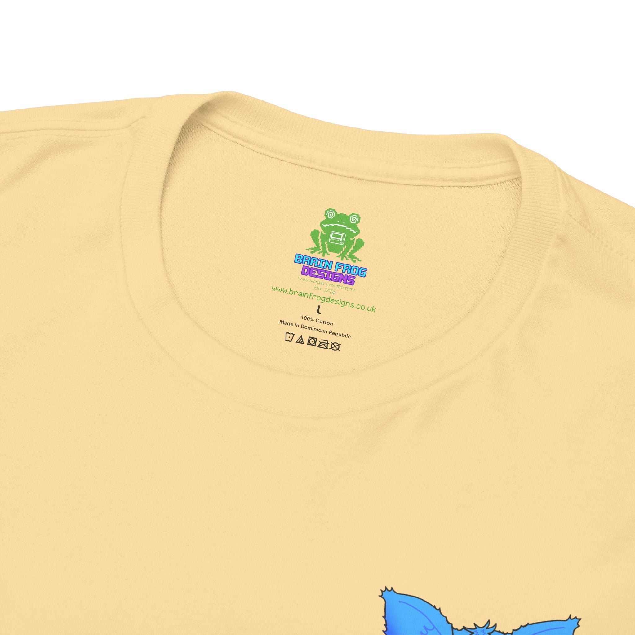 Blue Skeleton Cat Graphic Tee - Cute Creepy Kitty Shirt - 100% Cotton
