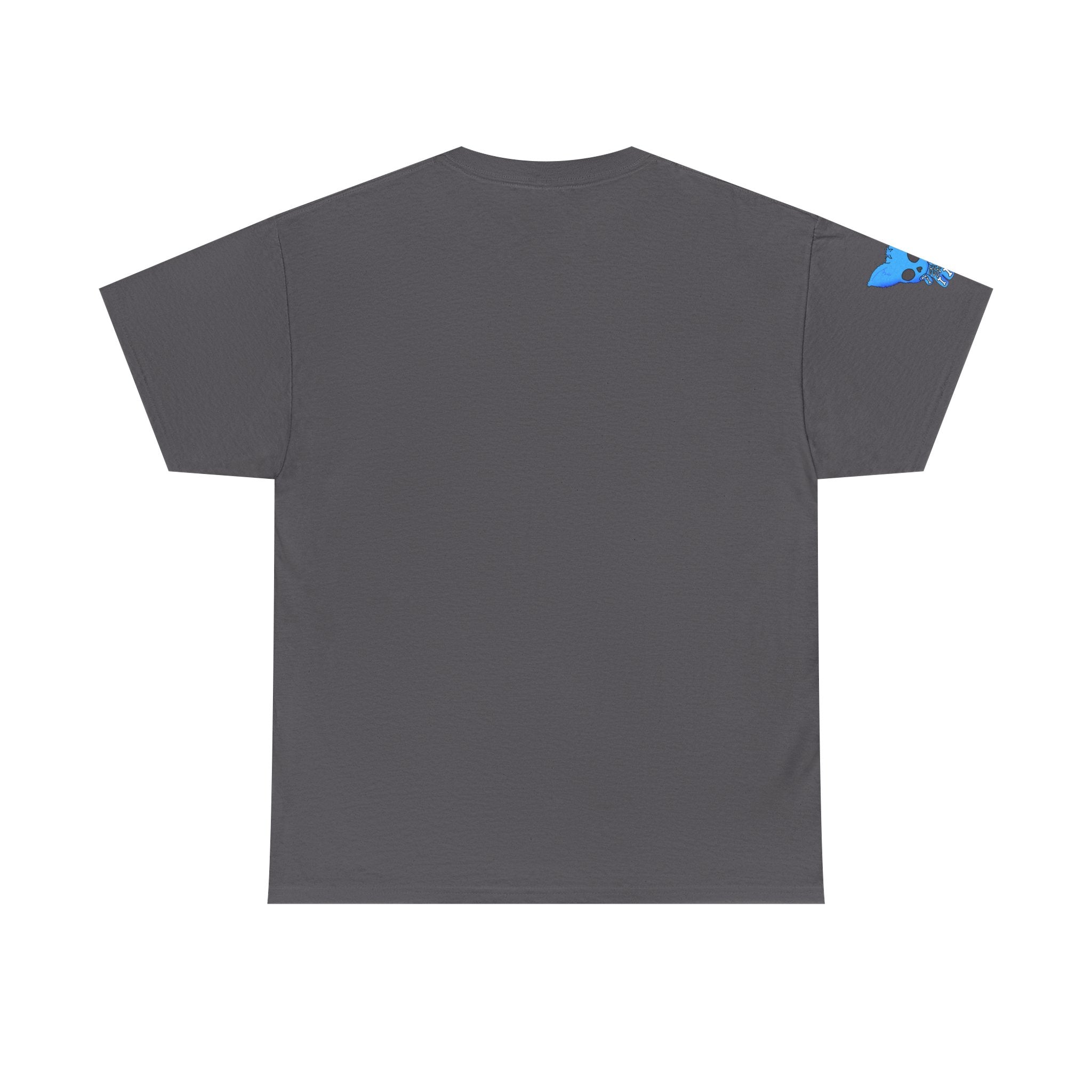 Blue Skeleton Cat Graphic Tee - Cute Creepy Kitty Shirt - 100% Cotton