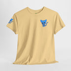 Blue Skeleton Cat Graphic Tee - Cute Creepy Kitty Shirt - 100% Cotton
