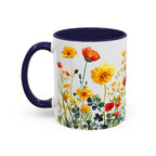 Wildflower Garden Accent Coffee Mug - Floral 11/15oz Ceramic