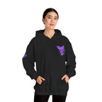 Purple Skeleton Cat Hoodie – Cute Spooky Graphic Sweatshirt - Unique Brand Design