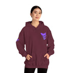 Purple Skeleton Cat Hoodie – Cute Spooky Graphic Sweatshirt - Unique Brand Design
