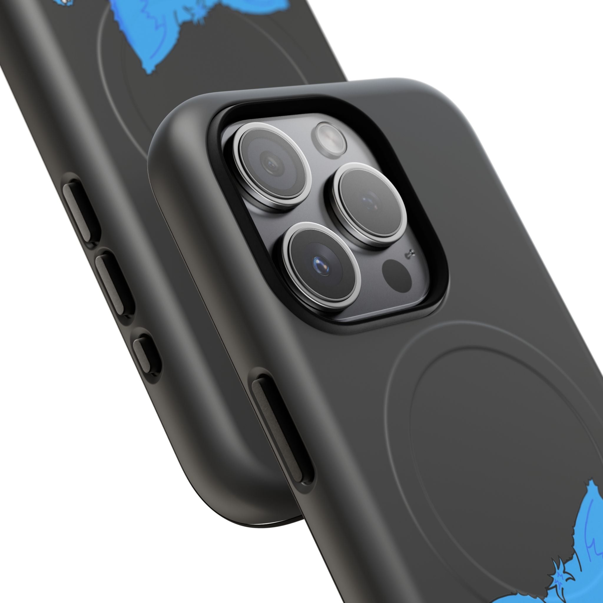 Blue Skeleton Cat Tough Magnetic Phone Case | Unique Design to Brain Frog