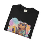 Vintage 80s Capybara T-Shirt — 'NOT TODAY' Neon Walkman Design - 100% Cotton
