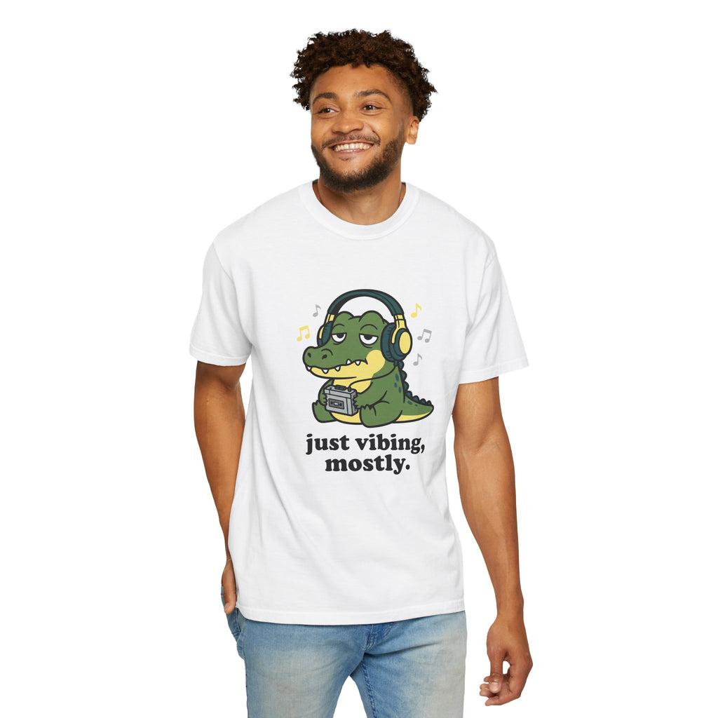 Just Vibing, Mostly Crocodile T-Shirt - 100% Cotton