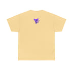 Purple Skeleton Cat Graphic Tee - Cute Creepy Kitty Shirt - 100% Cotton