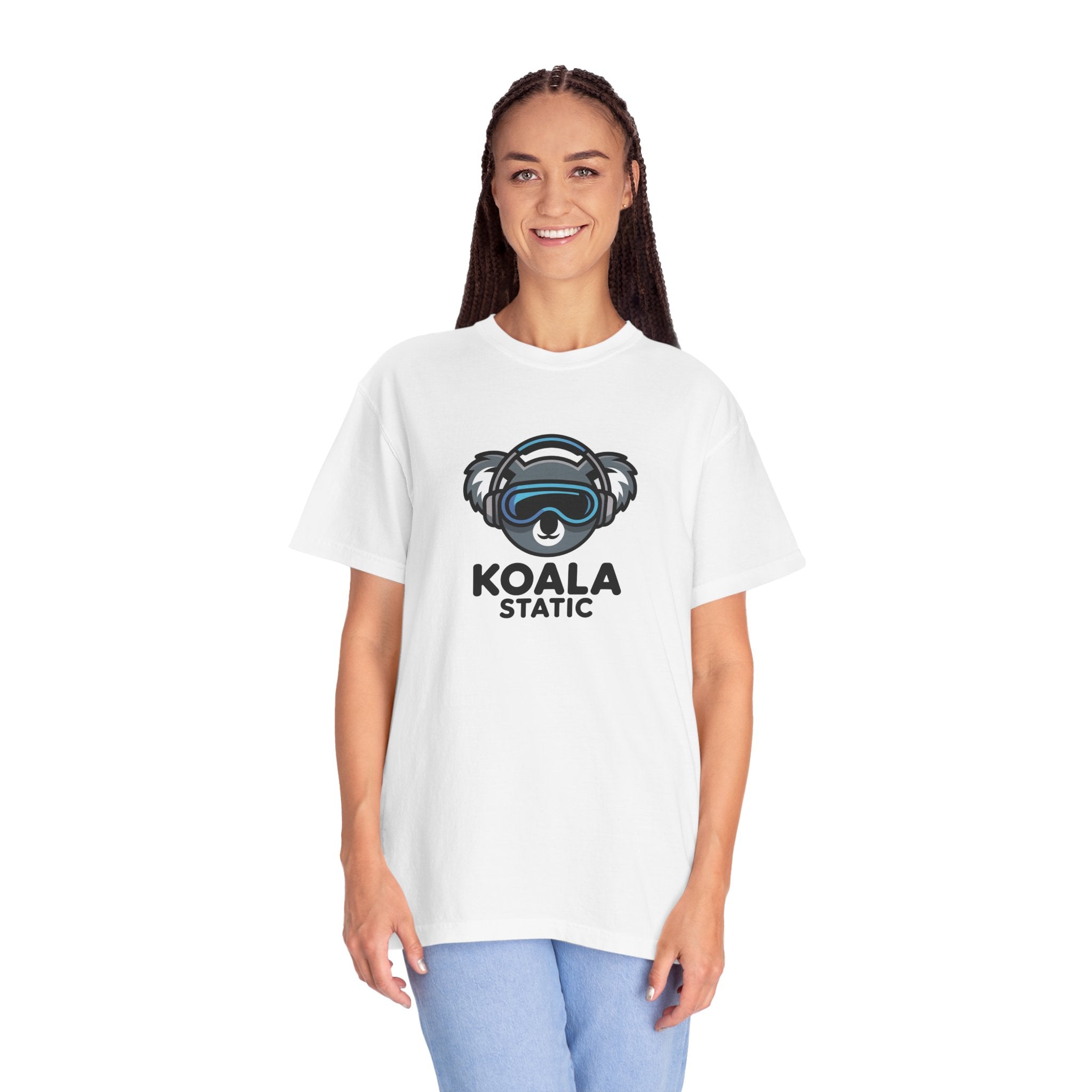 Koala Static Headphones Tee — Retro 90s Chill Graphic T-Shirt - 100% Cotton