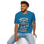 Retro Garage Muscle Car T-Shirt - Classic Speedway Vintage Auto Tee -100% Cotton