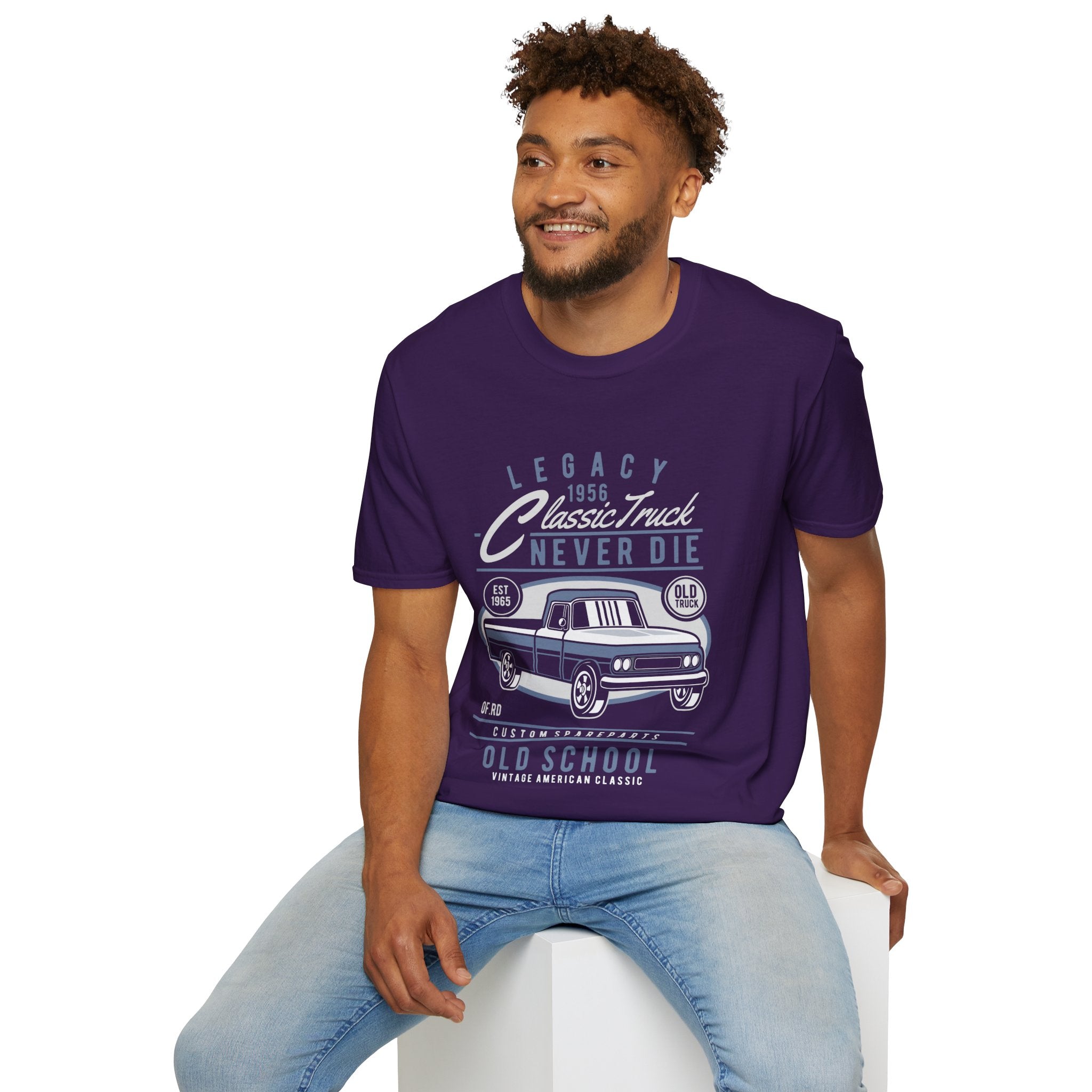 Old School Car T-Shirt - "Legacy Never Die" Vintage Auto Tee - 100% Cotton
