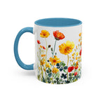 Wildflower Garden Accent Coffee Mug - Floral 11/15oz Ceramic