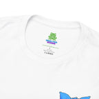 Blue Skeleton Cat Graphic Tee - Cute Creepy Kitty Shirt - 100% Cotton
