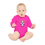 Panda-monium Baby Bodysuit - Cute Panda Long-Sleeve Organic Onesie - 100% certified organic cotton