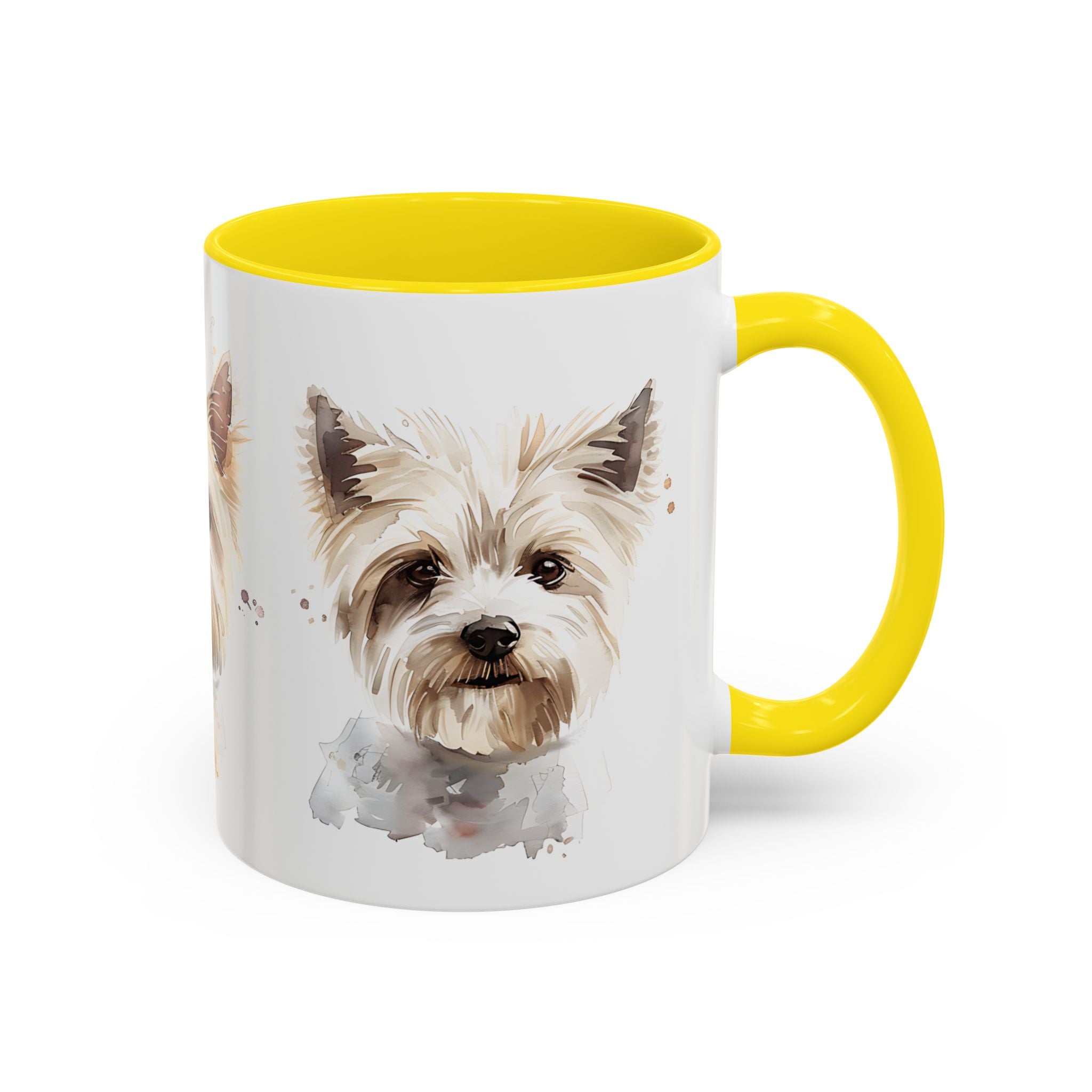 Westie Watercolor Accent Coffee Mug - Cute West Highland Terrier Dog Lover Gift (11/15oz)