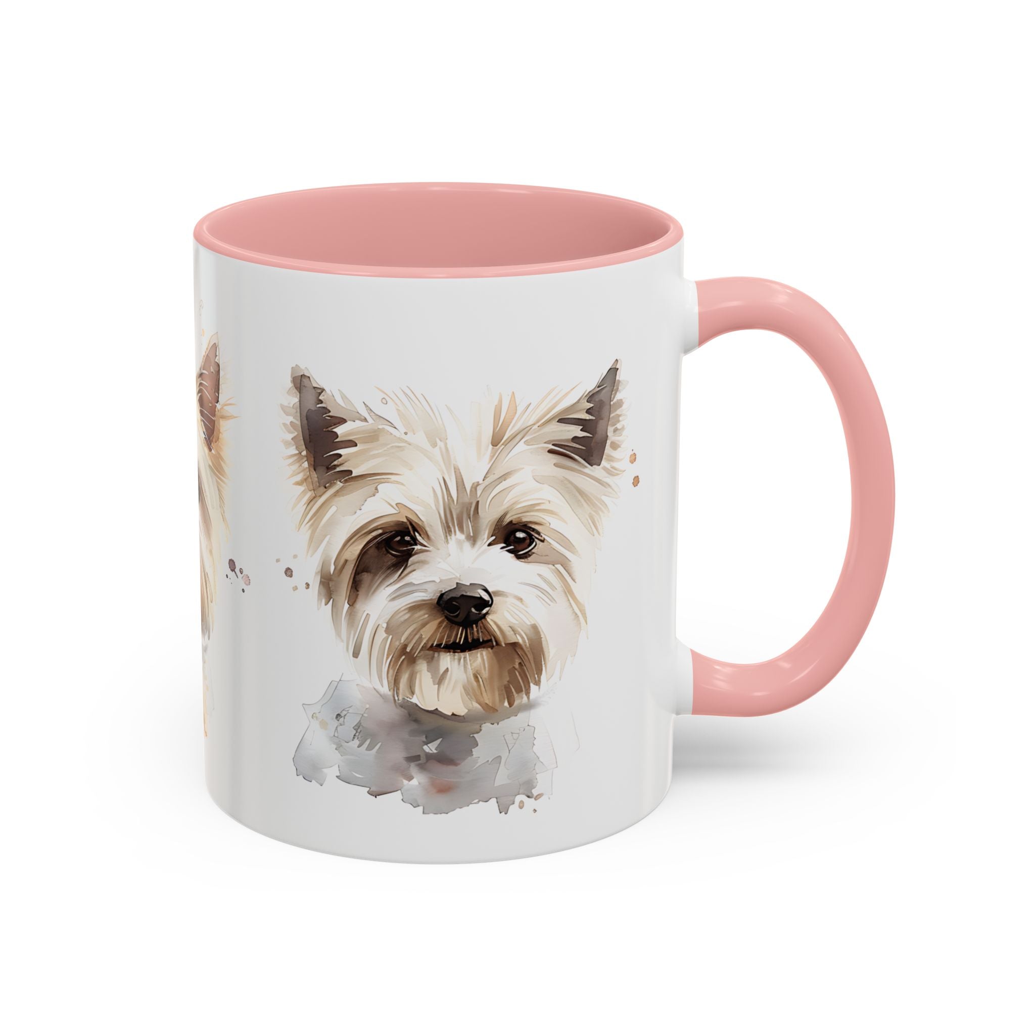 Westie Watercolor Accent Coffee Mug - Cute West Highland Terrier Dog Lover Gift (11/15oz)