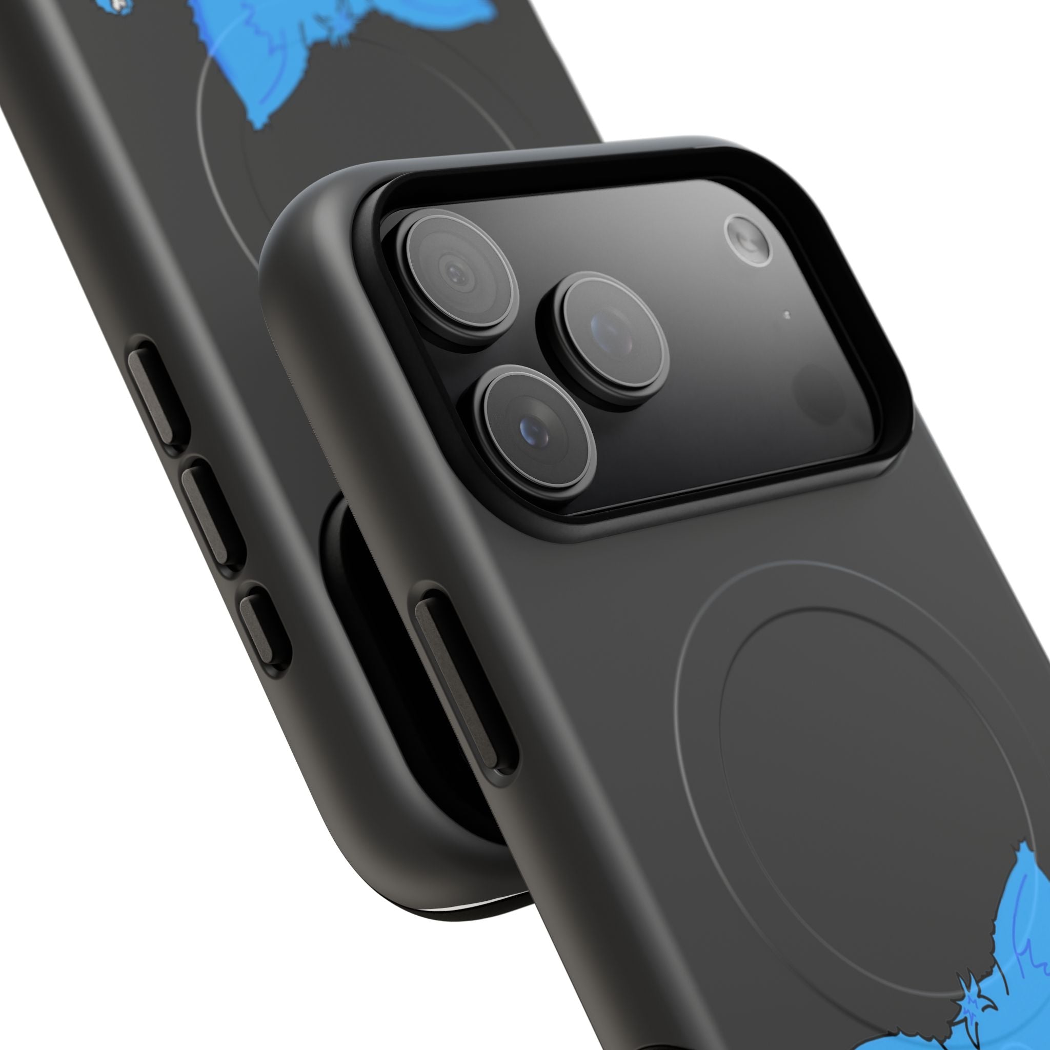 Blue Skeleton Cat Tough Magnetic Phone Case | Unique Design to Brain Frog