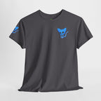 Blue Skeleton Cat Graphic Tee - Cute Creepy Kitty Shirt - 100% Cotton