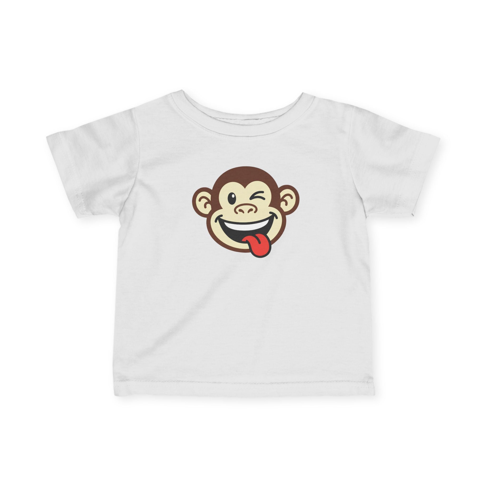 Infant Monkey Tee — Cute Winking Monkey Graphic Baby T‑Shirt