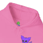 Purple Skeleton Cat Hoodie – Cute Spooky Graphic Sweatshirt - Unique Brand Design