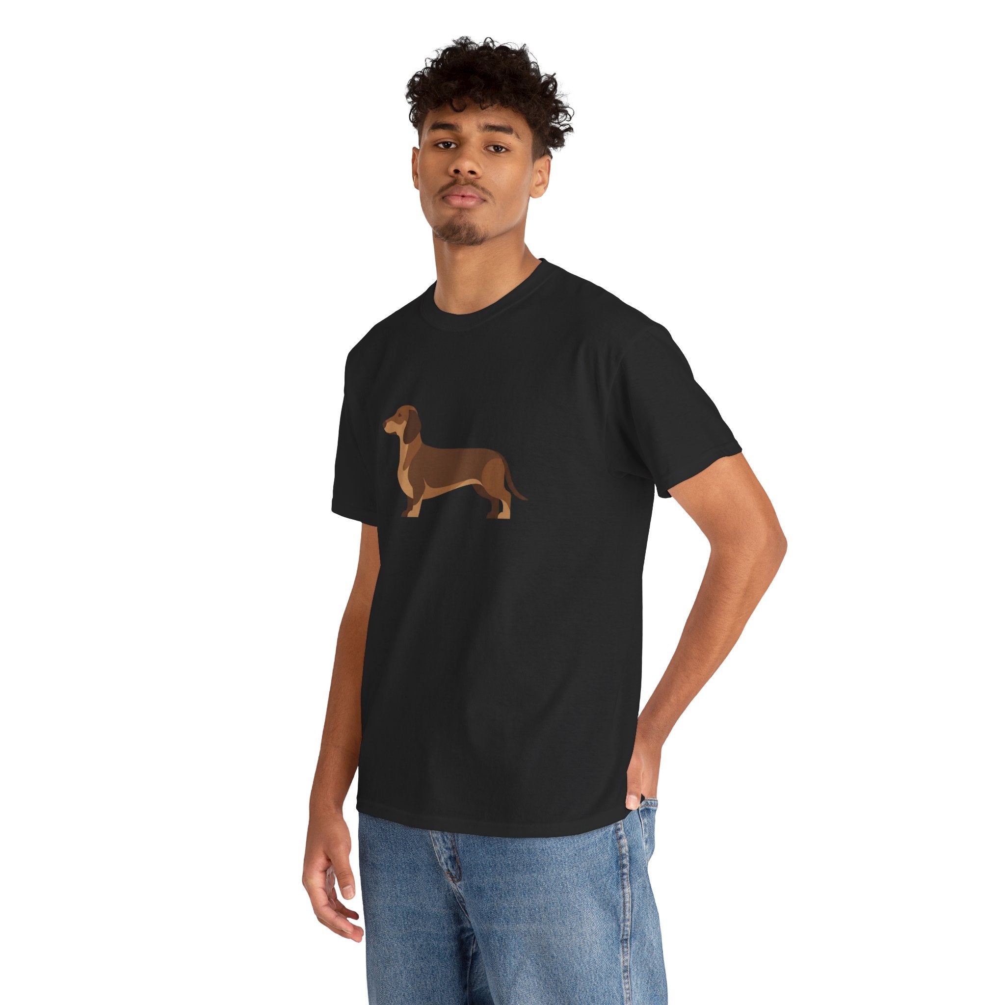 Dachshund Dog T‑Shirt — Cute Brown Sausage Dog Graphic Tee - 100% Cotton