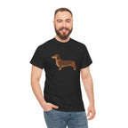 Dachshund Dog T‑Shirt — Cute Brown Sausage Dog Graphic Tee - 100% Cotton