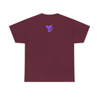 Purple Skeleton Cat Graphic Tee - Cute Creepy Kitty Shirt - 100% Cotton