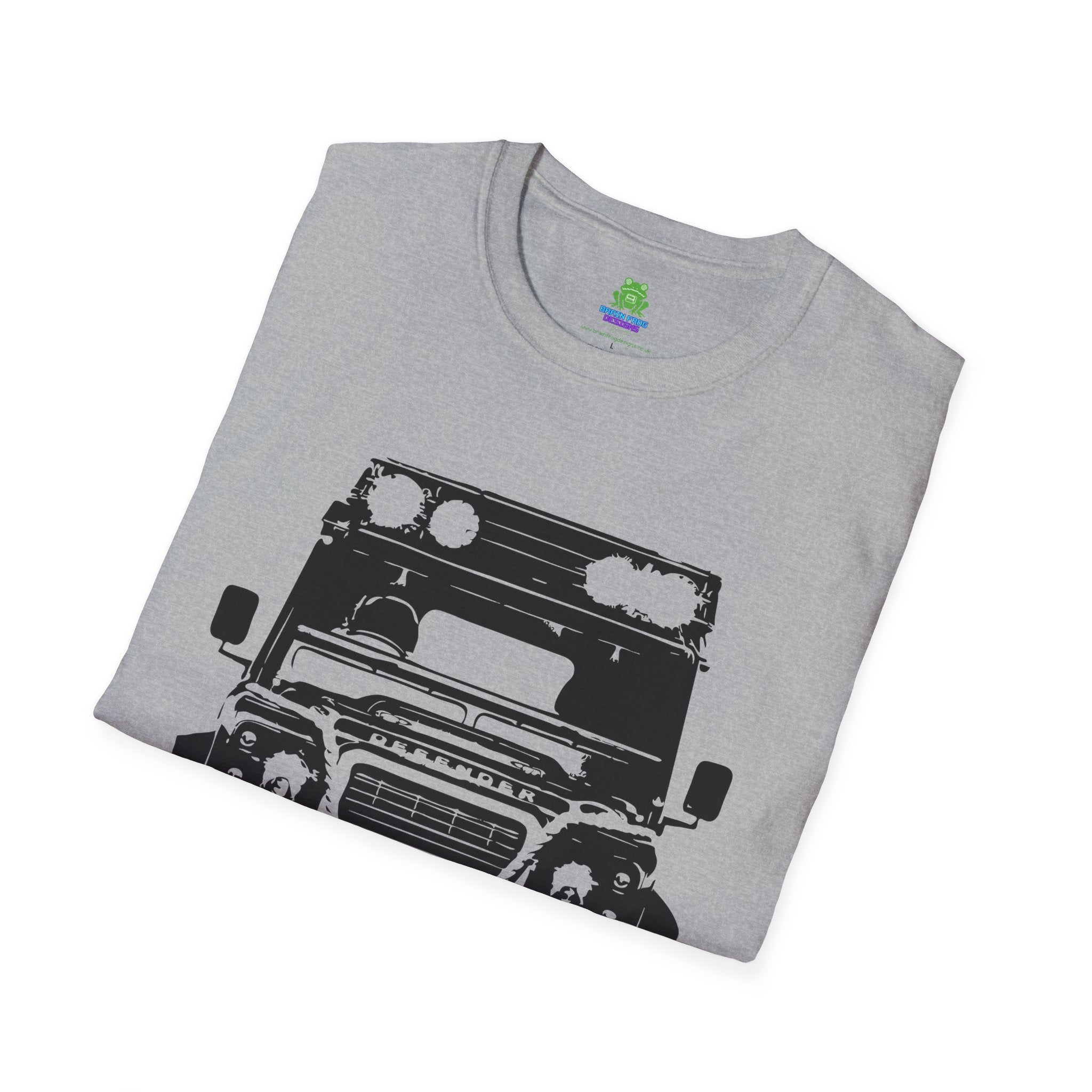 Defender Off-Road Shirt - "Custom Defender" Graphic 4x4 Adventure Tee - 100% Cotton / Cotton Blend