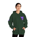 Purple Skeleton Cat Hoodie – Cute Spooky Graphic Sweatshirt - Unique Brand Design
