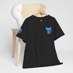 Blue Skeleton Cat Graphic Tee - Cute Creepy Kitty Shirt - 100% Cotton