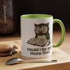 Could I Be Any More Tired Owl Coffee Mug — Funny Tired Owl Ceramic Accent Mug (11/15oz)