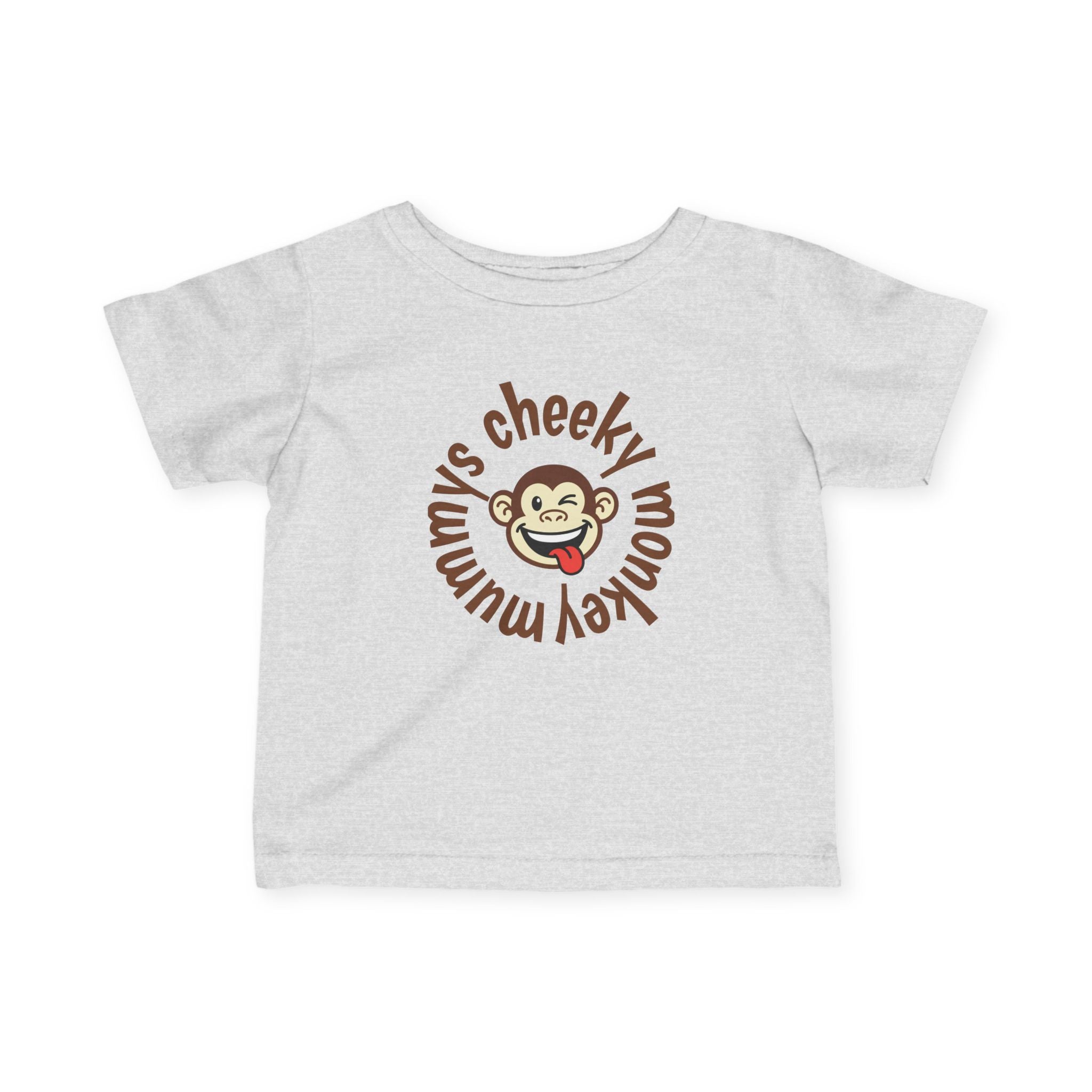 Cute Infant Tshirt - mummys cheeky monkey - Graphic Baby Tee Shirt - 100% Cotton