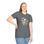 Floral Wildflower Bouquet T-Shirt - Pastel Garden Graphic Tee - 100% Cotton