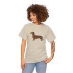 Dachshund Dog T‑Shirt — Cute Brown Sausage Dog Graphic Tee - 100% Cotton