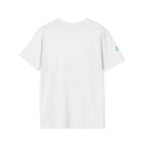 Brain Frog Design Signature T-Shirt - Small Green Brain Frog Logo Tee (Front Chest & Sleeve) - 100% Cotton