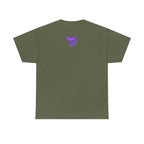 Purple Skeleton Cat Graphic Tee - Cute Creepy Kitty Shirt - 100% Cotton
