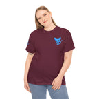 Blue Skeleton Cat Graphic Tee - Cute Creepy Kitty Shirt - 100% Cotton