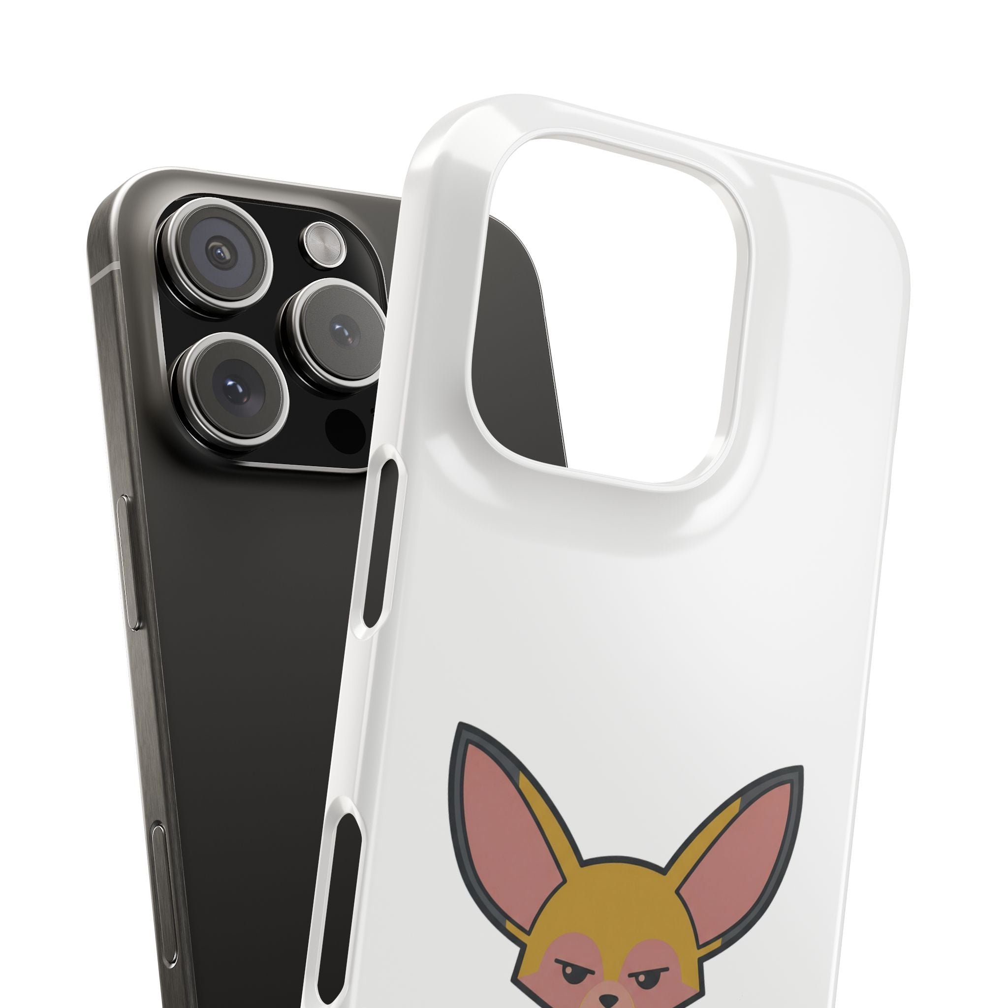 Phone Case — Cute 'for fox sake.' Cartoon Fox Protective Snap Case