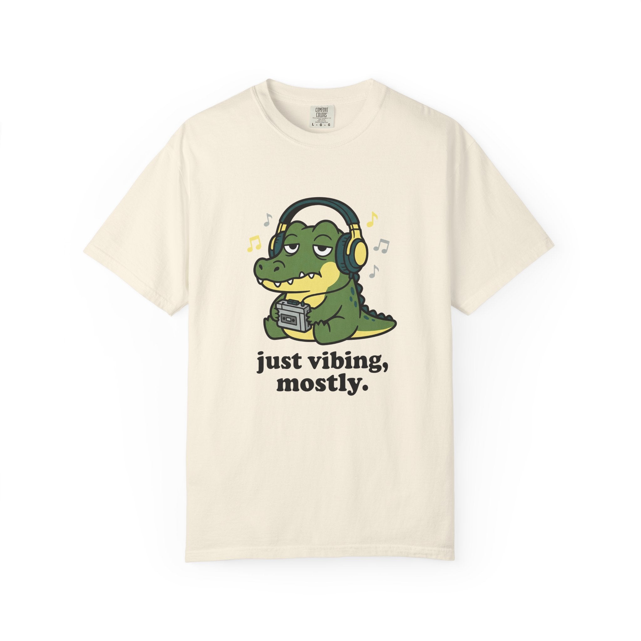 Just Vibing, Mostly Crocodile T-Shirt - 100% Cotton