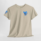 Blue Skeleton Cat Graphic Tee - Cute Creepy Kitty Shirt - 100% Cotton