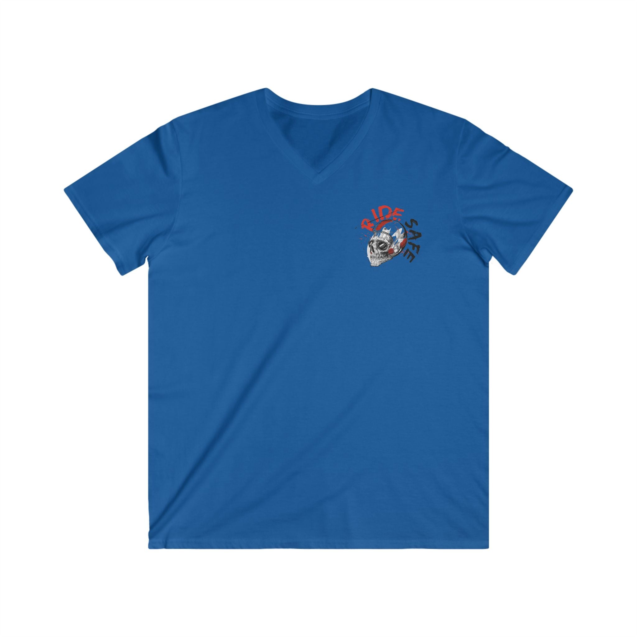 Ride Safe Motorcycle V-Neck Tee - 100% Cotton